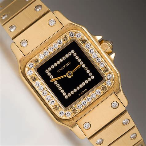 cartier watch women diamond|cartier diamond encrusted watch.